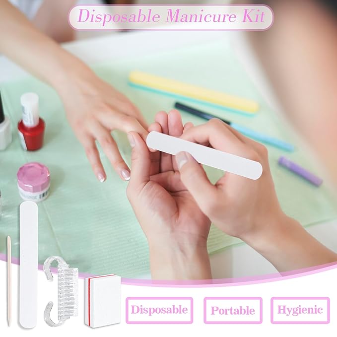 20 Sets Disposable Manicure Kit Basics 4 Piece Nail Kit - Image 3