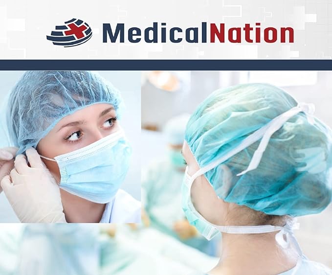 Medical Nation 21" Disposable Bouffant Caps Hair Net | CASE OF 1000, - Image 8