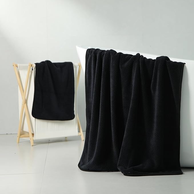 2 Pack 40"x 80" Extra Large Bath Towel Sheet Set, Oversized Bath Sheet Towels - Image 2