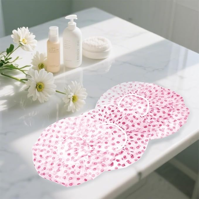 18 Pack Shower Caps for Women, Waterproof Reusable & Disposable Adjustable Bath - Image 4