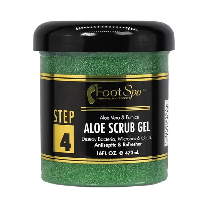 FOOT SPA - Exfoliating Scrub Gel, 16 Oz - Manicure, Pedicure and Body by FootSpa