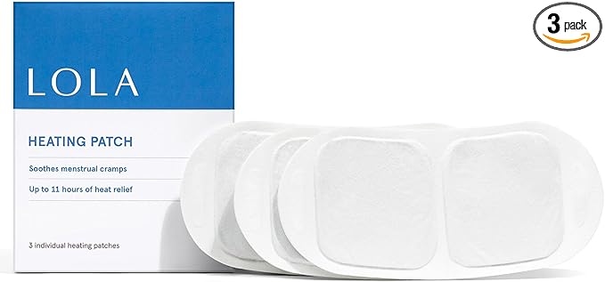 LOLA Heating Patches for Period Cramps, Soothing Natural Heat Therapy for Pain by LOLA