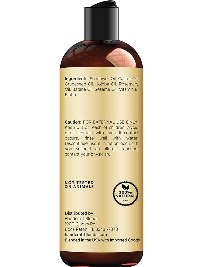 Handcraft Blends Rosemary Oil for Hair 8 Fl Oz | Nourishing Hair Oil | 100% - Image 3