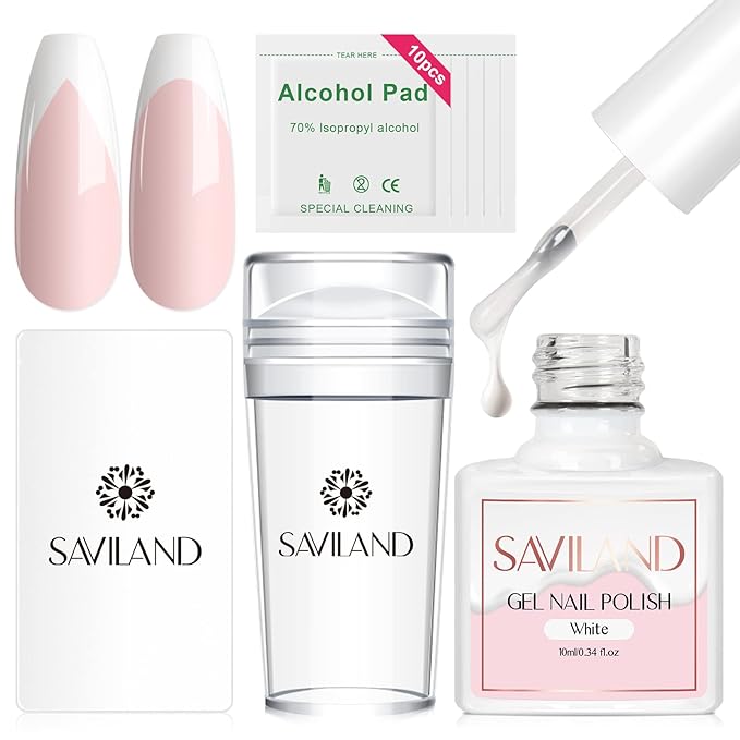 Saviland French Manicure Kit: French Tip Nail Stamp by SAVILAND