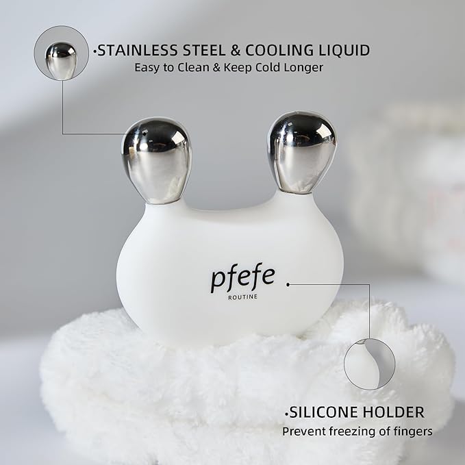 Stainless Steel Bunny Gua Sha & Face Roller, Cryo Rabbit Massager - Image 3