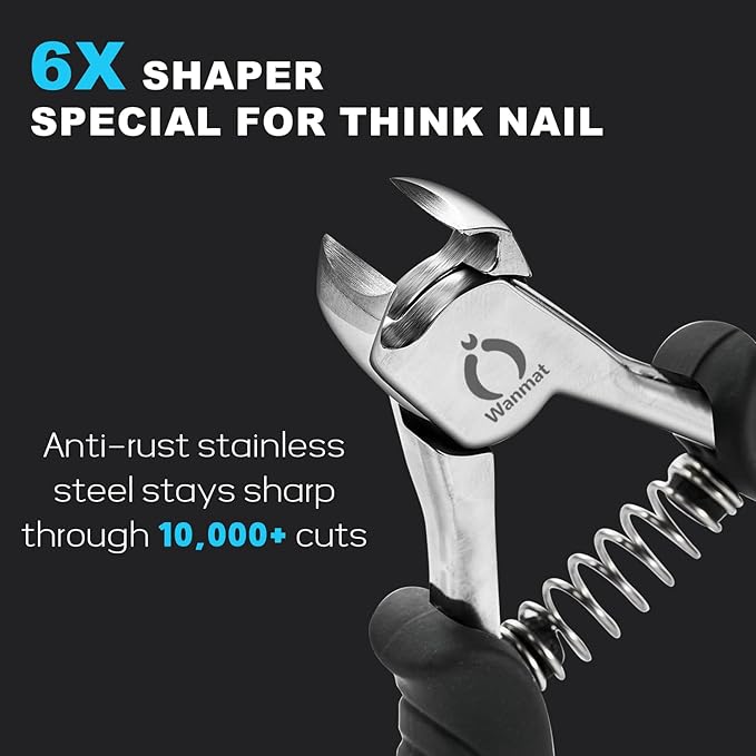 Wanmat Toenail Clippers, Professional Thick & Ingrown Nail Clippers - Image 6