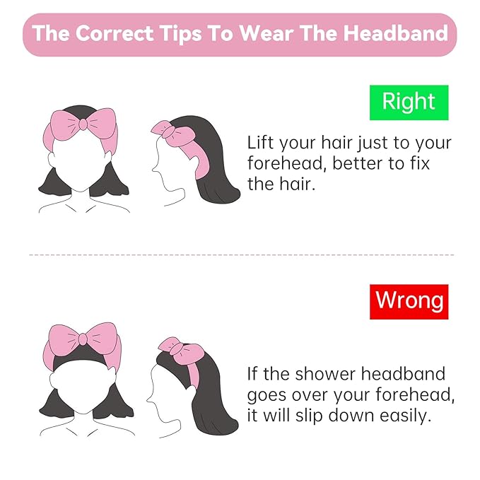 Casoty Pink 6 Pcs Spa Headband, Hair Band - Image 8