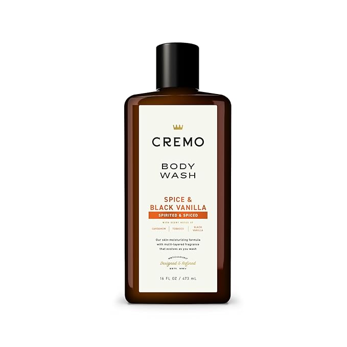 Cremo Body Wash for Men, Rich-Lathering Spice & Black Vanilla, 16 Fl Oz by CremoCompany