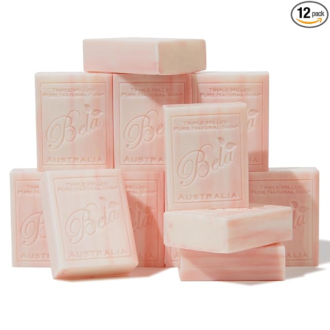 BELA Romantic Gardenia Soap 3.3 OZ Pack of 12, Long Lasting French Triple by BELAPURENATURALSOAPSANDODORELIMINATINGHOMEFRAGRANCES