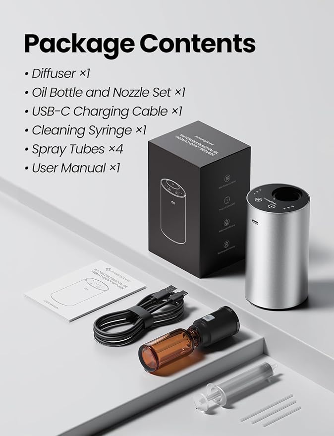 Waterless Essential Oil Diffuser, Rechargeable Scent Diffusers - Image 9