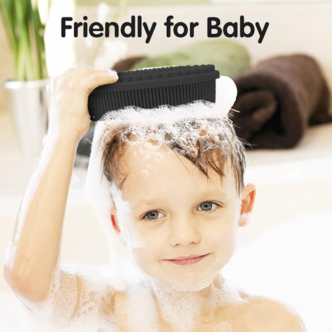 3 Pack Silicone Body Scrubber, Soft Silicone Loofah Exfoliating Body Scrubber - Image 6
