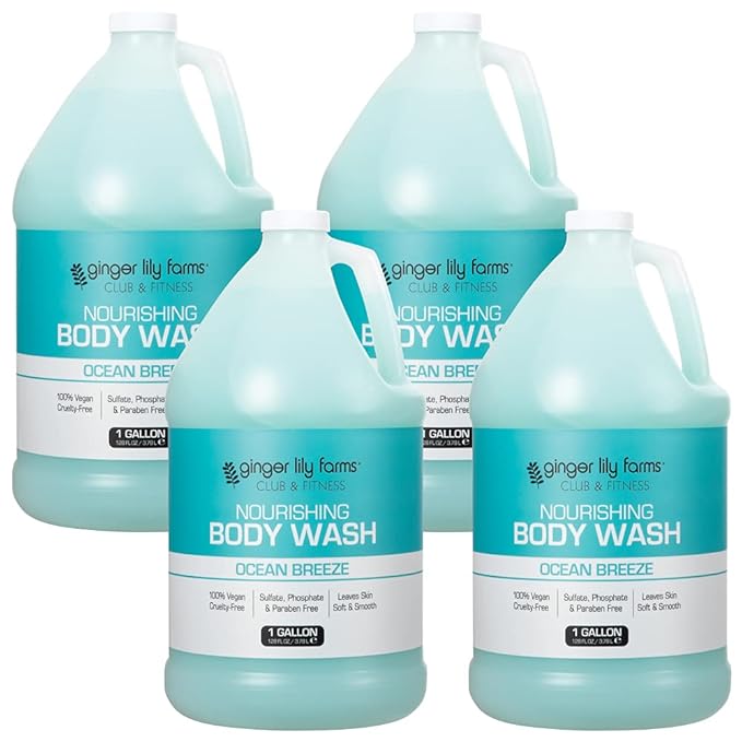 Ginger Lily Farms Club & Fitness Nourishing Body Wash, 100% Vegan & Cruelty-Free by GingerLilyFarms