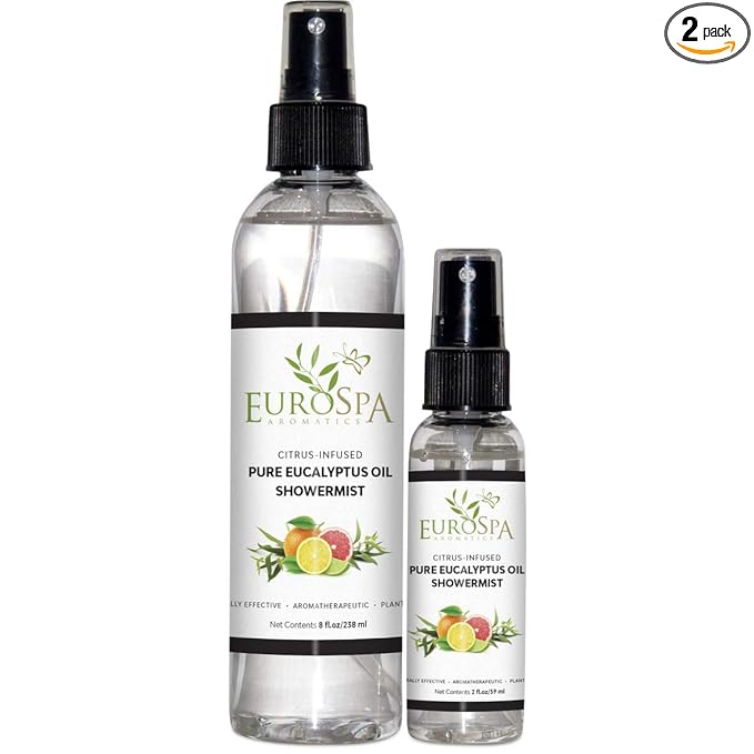 EuroSpa Aromatics Pure Eucalyptus Oil ShowerMist and Steam Room Spray, by EuroSpa+Aromatics