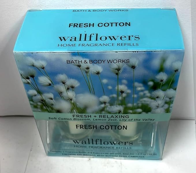 Bath & Body Works Wallflowers Home Fragrance Refill Bulbs Fresh Cotton 2 Pack by BathBodyWorks