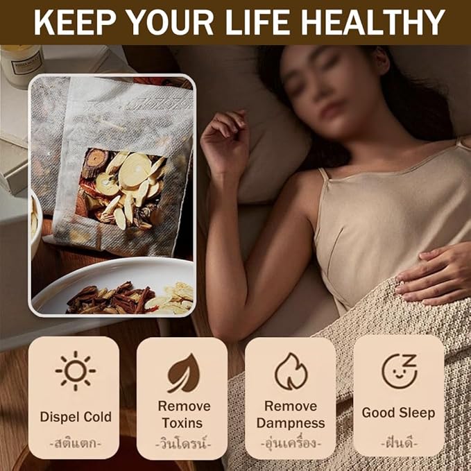 Ouliget Herbal Pedicure Foot Soak, Lymphatic Drainage Ginger Mugwort Foot Bath - Image 3