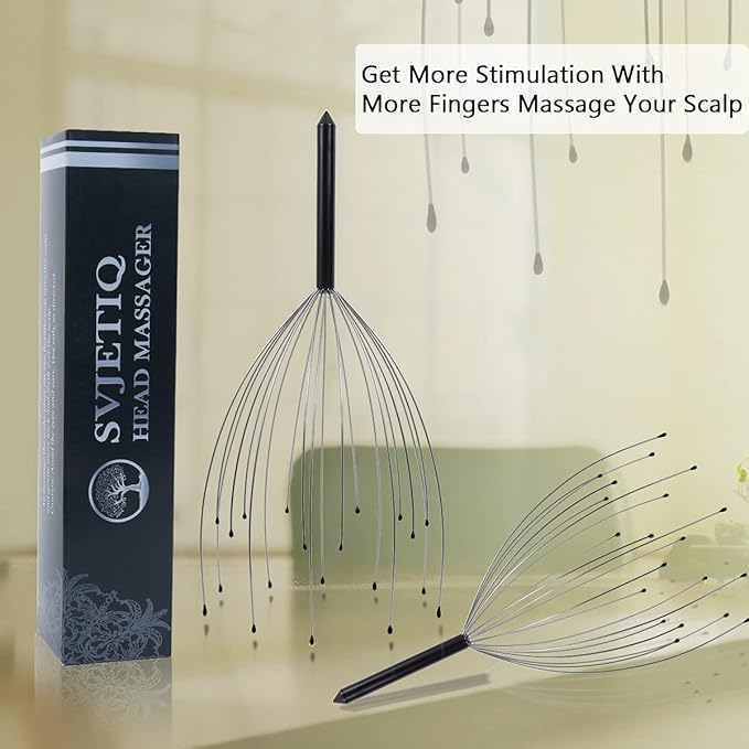 Svjetiq 2 Pack Head Massager Scalp Massager 20 Fingers Handheld Scalp Scratcher - Image 2
