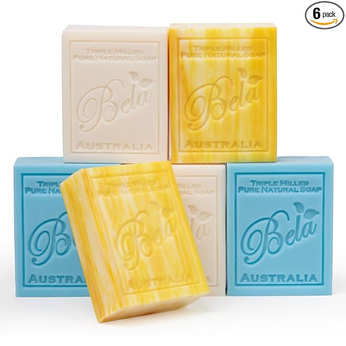 BELA Soap Bar Variety Pack, Pure Goats Milk, and Sea Salt, Long Lasting by BELAPURENATURALSOAPSANDODORELIMINATINGHOMEFRAGRANCES