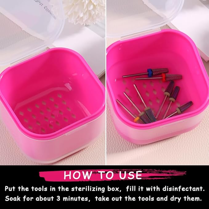 Nail Tool Sterilizer Box Plastic Disinfectant Container - Image 4