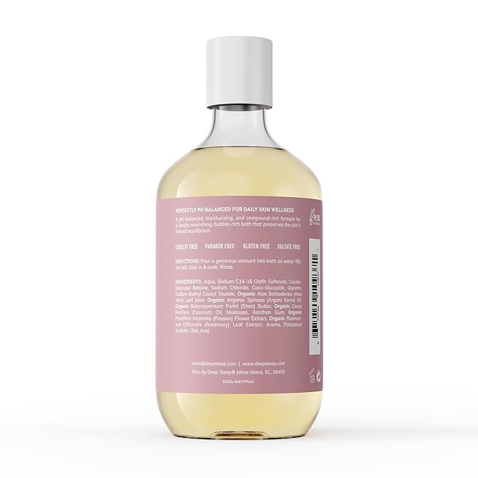 Deep Steep Bubble Bath, Passion Fruit Guava 17 oz – Hypoallergenic, Clinically - Image 2