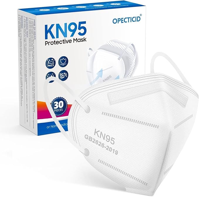 KN95 Face Mask, KN95 Mask, Cup Masks Breathable 5-Layer Filter Efficiency≥95% by OPECTICID
