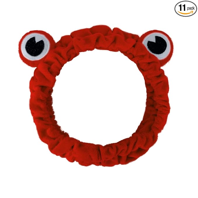 Jowmoy red Frog Eye Elastic Headband by Jowmoy
