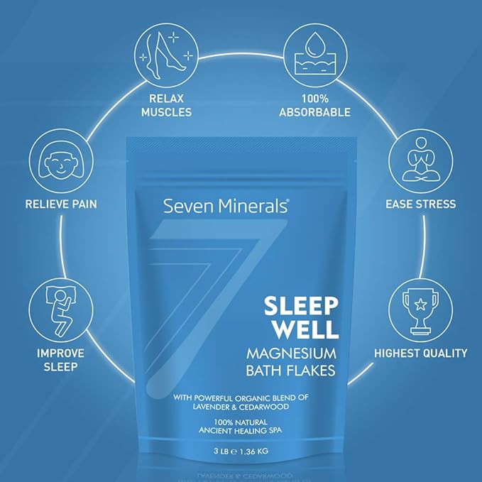 Seven Minerals SleepWell Magnesium Chloride Flakes 3lb – Absorbs Better Than - Image 3