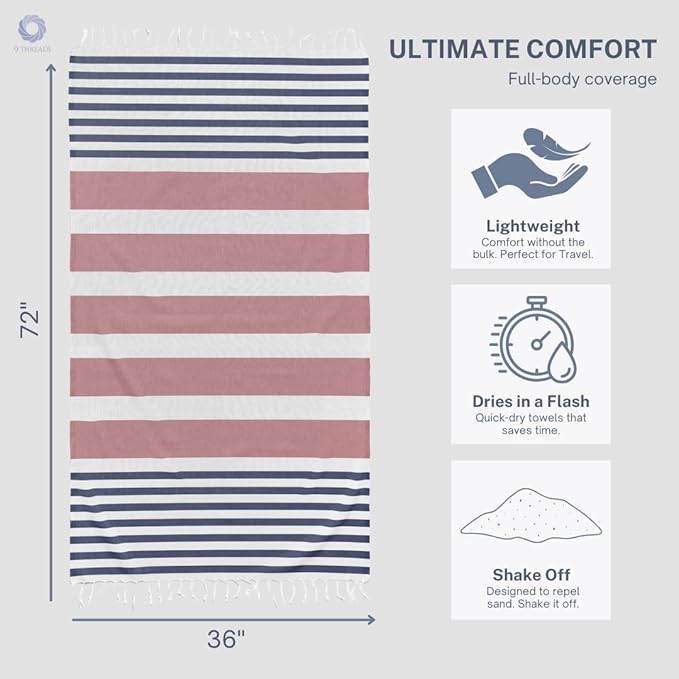 Cotton Turkish Beach Towel - Image 4