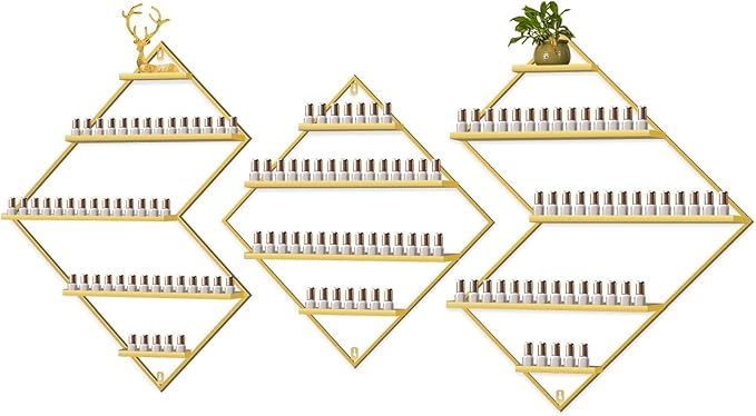 EBANKU Metal Wall Mounted Nail Polish Storage Racks by EBANKU