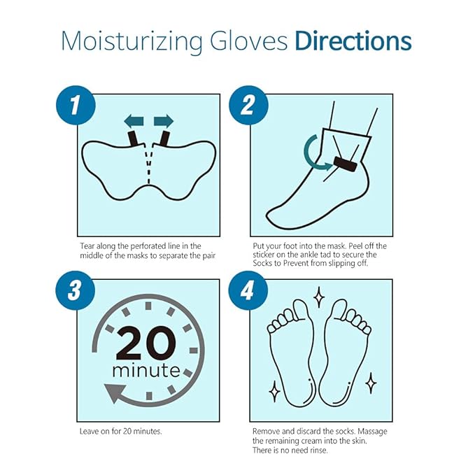 Epielle Assorted Foot Mask 5 Pairs, Deep Moisturizing Socks - Image 9