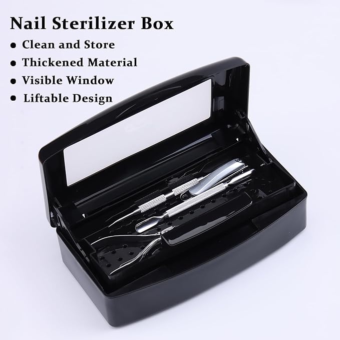 Nail Tool Sterilizer Box Plastic Disinfectant Container - Image 2