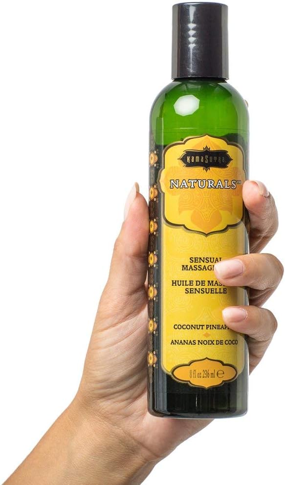 Kama Sutra Naturals Massage Oil, Coconut Pineapple, 8 Ounce - Image 2