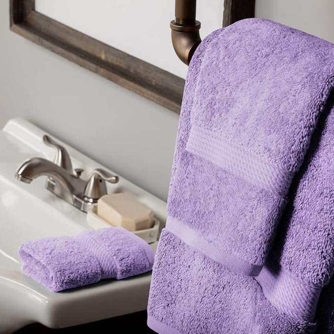 SUPERIOR Egyptian Cotton Pile 3 Piece Towel Set, Includes 1 Bath, 1 Hand - Image 7
