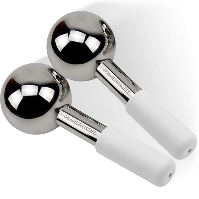 Ice Globes for Facials | Unbreakable Steel Cooling Roller | Cryo Sticks for by PRIME+Fitness
