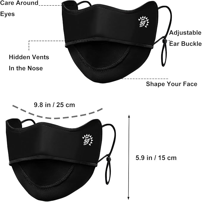 2Pcs UV Face Mask, Sun Masks for Women, Cooling Breathable Face Cover for - Image 5