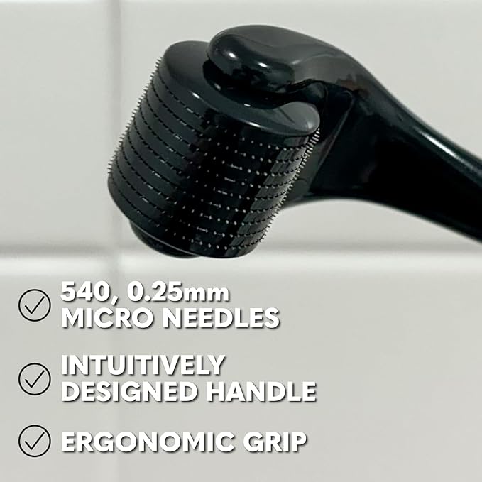 The Beard Club Derma Roller & Cleansing Spray Kit – Microneedling Roller - Image 3