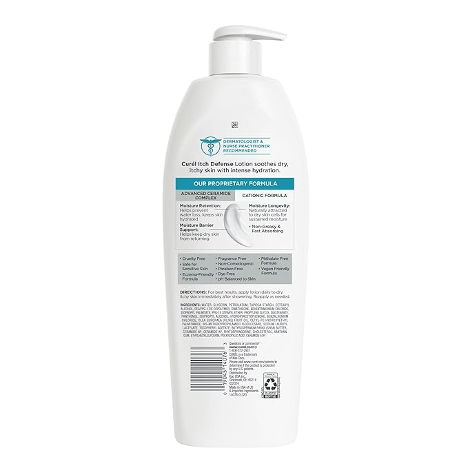 Curel Itch Defense Calming Body Lotion, Moisturizer - Image 9