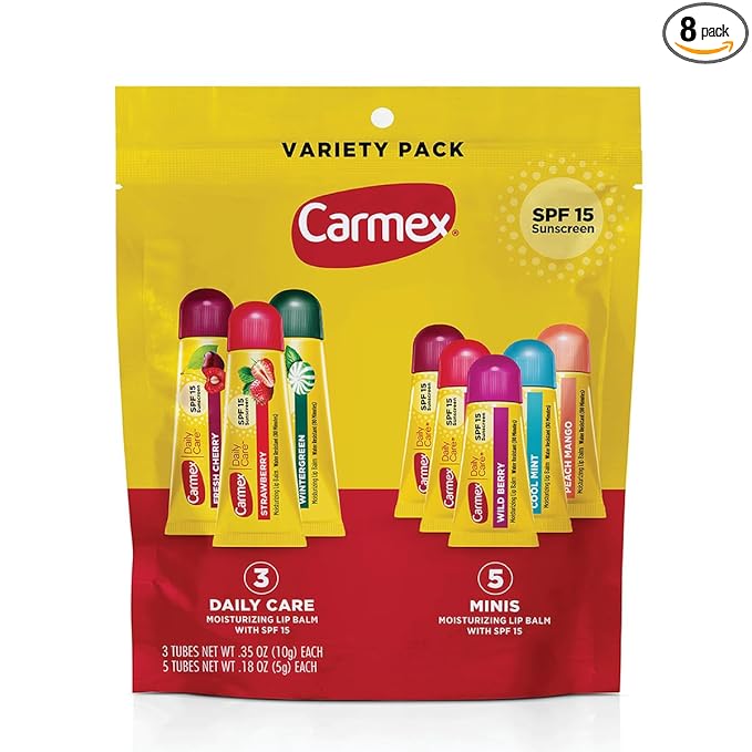 Carmex Daily Care and Daily Care Minis Moisturizing Lip Balm Pack, SPF 15 by Carmex