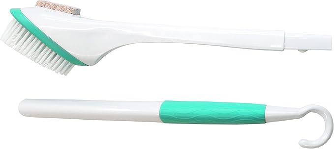 Miracle Foot Brush 30" w/ Scrubbing Pumice Stone and Shower Grip Handle - Image 8