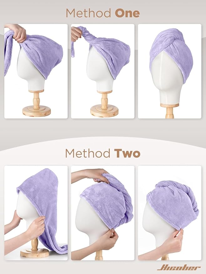 Hicober Microfiber Hair Towel, Hair Drying Towels - Image 7