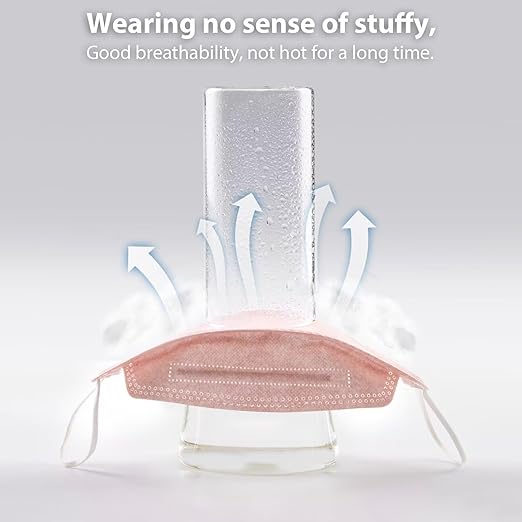Borje KN95 Face Masks for Adults 50 Pack, 5-Ply Pink Disposable Face Mask - Image 7
