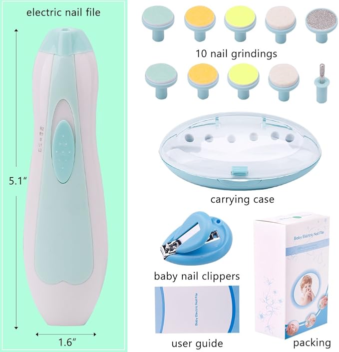 Baby Nail Trimmer Electric Nail File Baby Nail Clippers, Safe Nail Filer - Image 8