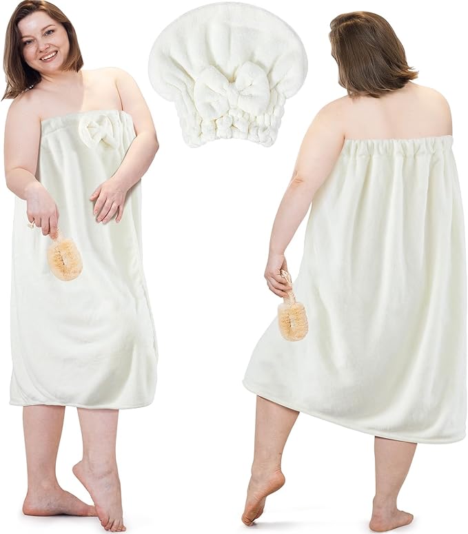 Xtinmee 2 Sets Womens Wrap Towel by Xtinmee