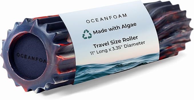 Oceanfoam Ripple Travel Foam Roller Firm Mini Foam Roller by Oceanfoam