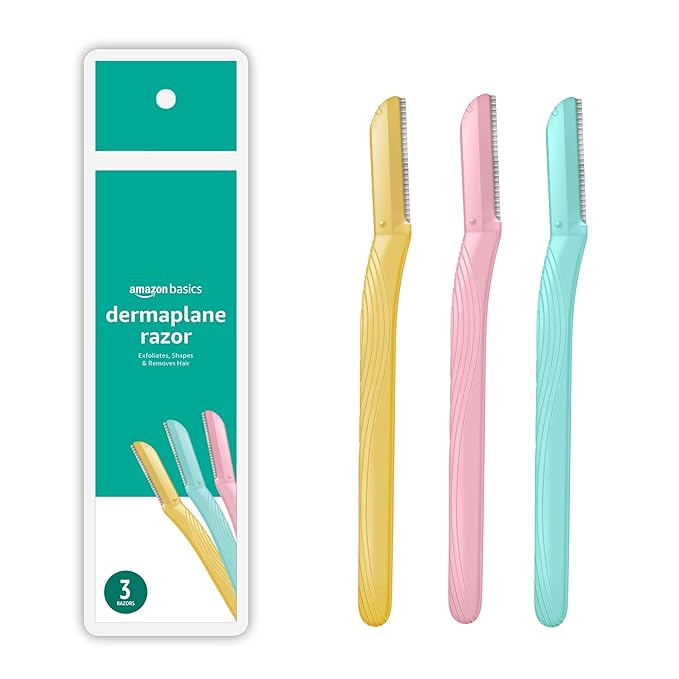 Amazon Basics Women's Dermaplaning Tool, Peach Fuzz Remover, Facial Hair Removal by AmazonBasics