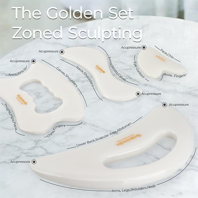 Scienlodic 4 Pcs Gua Sha Massage Tools - Image 2