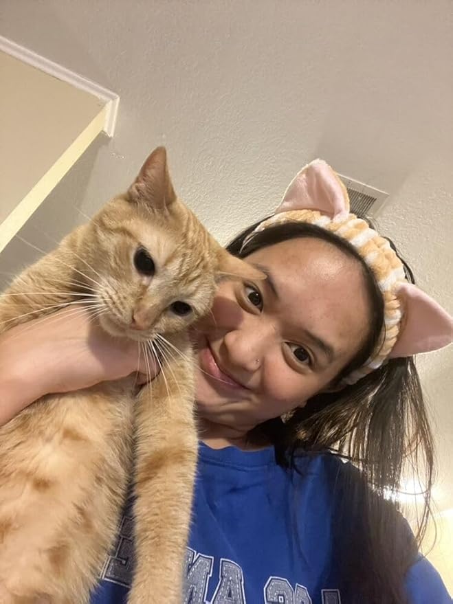 TEBIEKOY Plush Cat Ears Spa Headband - Image 3
