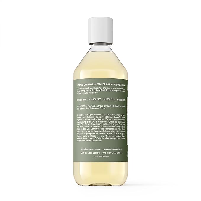 Deep Steep Bubble Bath, Rosemary Mint, 10 oz – Soothing Soak - Image 2