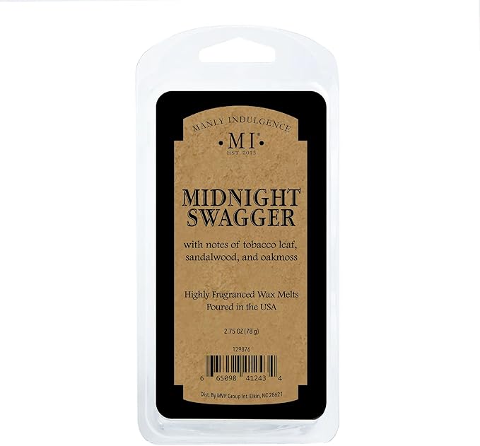 Manly Indulgence Midnight Swagger Scented Wax Melts, Wax Melt Warmer Cubes - Image 4