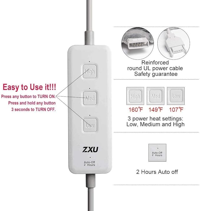Heating Pad for Back Pain and Cramps Relief - Image 3