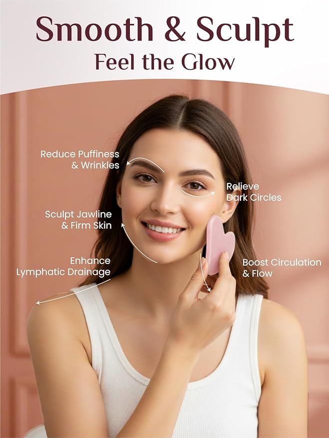 Rena Chris Gua Sha Facial Tools, Manual Massage Tool - Image 3
